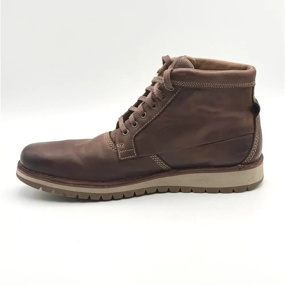 Clarks VARBY Top Brown Leather Boots Men's Size 13 Chukka Ankle High